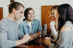 Some of our home based tutors in Canada having a discussion
